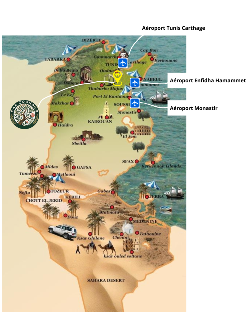 Carte-DarZouhour-Tunisie